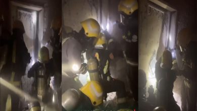 الدفاع المدني يشارك فيديو من إنقاذ رجل من النيران في الرياض