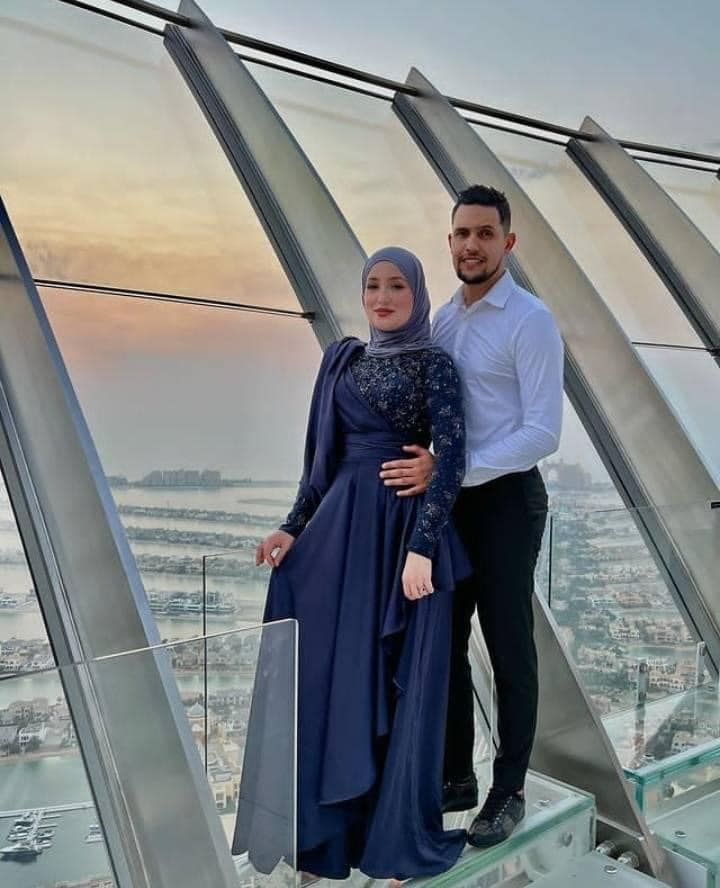 أميرة وزوجها توحا من الاحتفال بمرور 5 سنوات على زواجهما في دبي العام الماضي