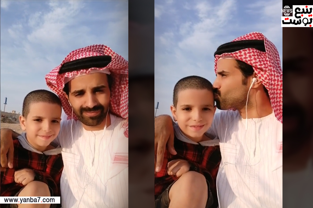 الطفل "صالح" برفقة سعود القحطاني عبر تيك توك - tiktok / (@solo112220)