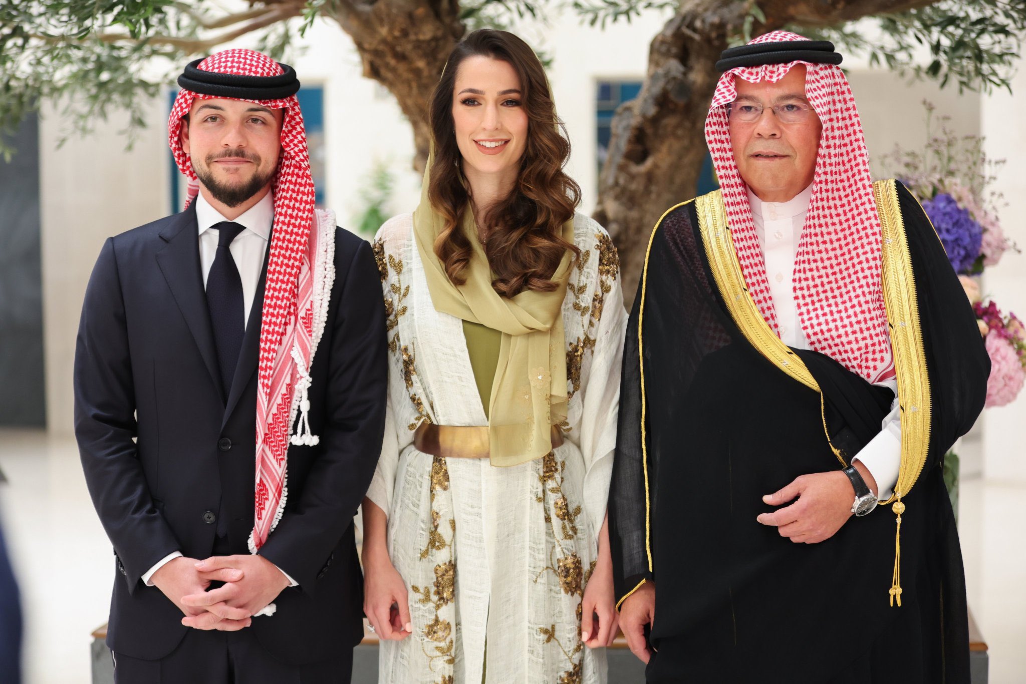خالد السيف وابنته وولي العهد الأردني
